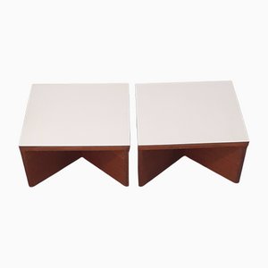 Teak and Formica Sofa End Tables by Pierre Guariche, 1960s, Set of 2