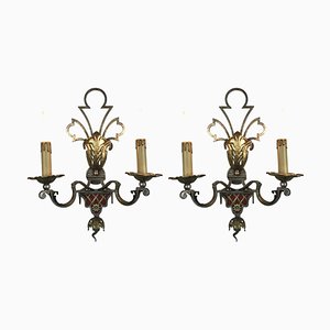 Silver and Gold Plated Iron Sconces from Banci, Set of 2