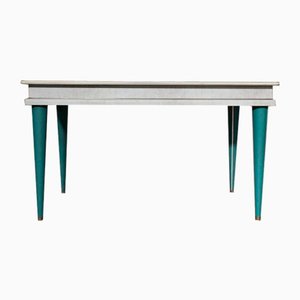 Mid-Century Hand Painted Green Table by Umberto Mascagni, Italy, 1950s