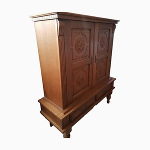 Antique Wood 2-Door Cabinet