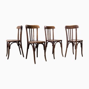 Bentwood Seat Dining Chairs by Joamin Baumann, 1920s, Set of 4
