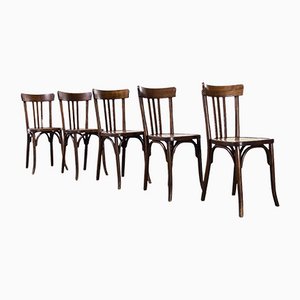Bentwood Seat Dining Chairs by Joamin Baumann, 1920s, Set of 5