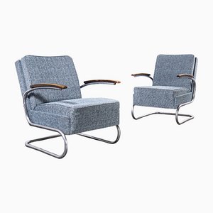 Armchairs Blue Fleck by Mart Stam for Mucke Melder, 1930s, Set of 2