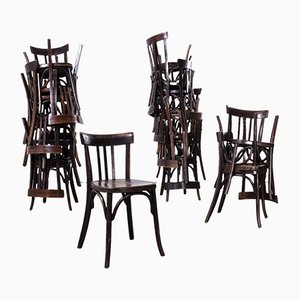 French Dark Walnut & Bentwood Dining Chair from Fischel, 1940s