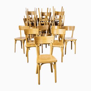 French Blonde Beech & Bentwood Dining Chair from Baumann, 1950s
