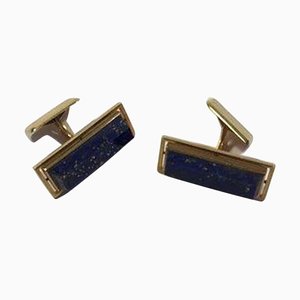 18k Gold Cufflinks No 810 Lapis Lazuli from Georg Jensen