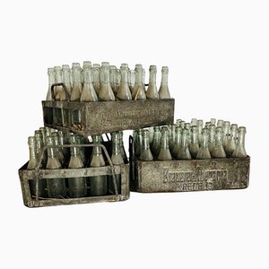 Steel Crates with Bottles
