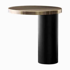 Cylinda Table Lamp in Satin Gold by Angeletti & Ruzza for Oluce