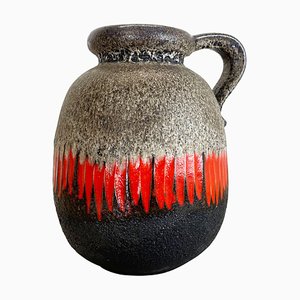 Große mehrfarbige Fat Lava 484 Bodenvase aus Keramik von Scheurich, 1970er