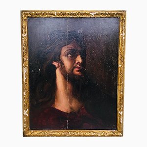 After Guido Reni, Jesus Christ, 18th Century, Oil on Board, Framed