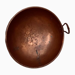 Große französische Meringue oder Rührschüssel aus Kupfer