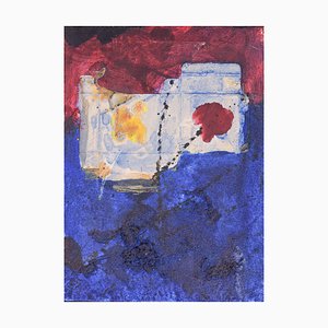 Peinture Abstraite, 1993, Huile, Acrylique et Technique Mixte sur Toile, Encadrée