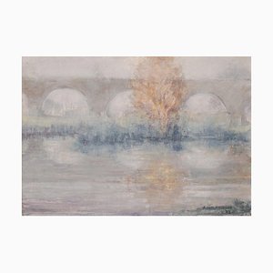 José Luis Sanz Magallon, Impressionistische Flussszene, 20. Jh., Öl auf Leinwand, Gerahmt
