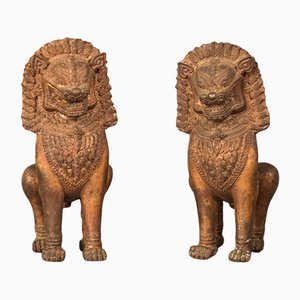 Lions en Bronze, Thaïlande, Set de 2