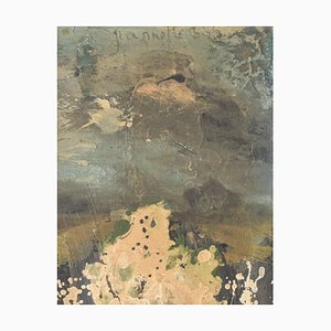Peinture Abstraite, 20e siècle, Huile sur Panneau, Encadrée