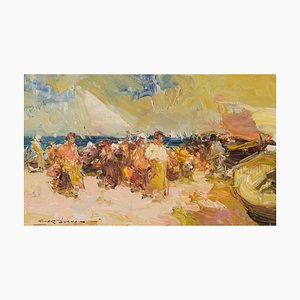 Painting of Beach Scene by Luis Giner Bueno