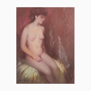 Pastel of a Nude, Framed