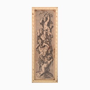 Louis Testelin, Religious Composition, 17th Century, Mezzotint Print