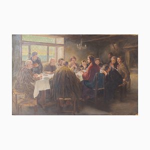 Última Cena, del siglo XIX, óleo sobre tabla