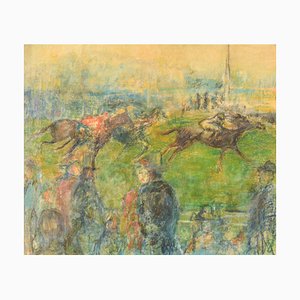 A Day at the Races, 20th Century, Oil on Canvas