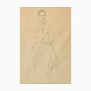 Study of a Young Man, 1938, Pencil on Paper