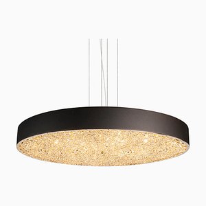 Lámpara colgante Chrysler Arabesque n. ° 4 en acero y cristales en negro y dorado de VGnewtrend, Italia
