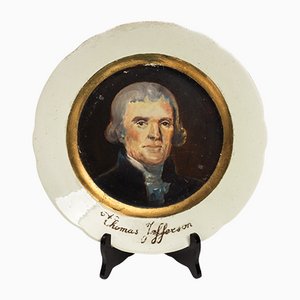 Ritratto in miniatura di Thomas Jefferson a Faience