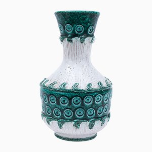 Vase en Céramique avec une Frise Estampillée