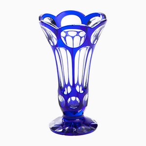 Vase en Cristal Couleur Cobalt