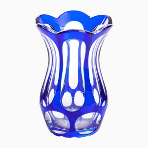 Cobalt-Colored Crystal Vase