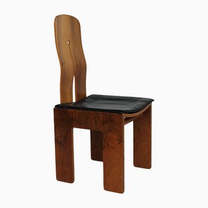 Italienischer Modell 1934-765 Stuhl aus natürlichem Nussholz von Carlo Scarpa für Bernini, 1977