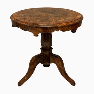 19th Century English Burr Walnut Side Table