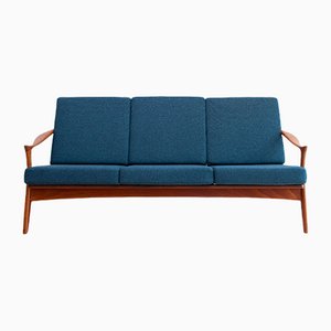 Sofa in Petrolgrün von Arne Hovmand Olsen für Mogens Kold