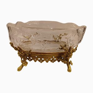 Napoleon III Crystal and Bronze Table Centerpiece