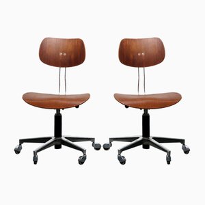 Mid-Century Teak SE 40 Architect Swivel Chairs by Egon Eiermann for Wilde+Spieth, Set of 2