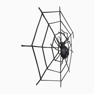 Black Iron Wall Decoration Spider, 1950s