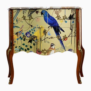 Rococo Style Nightstand Chest with Christian Lacroix Gold Design