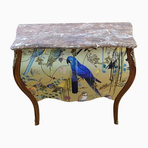 Cassettiera rococò a 2 cassetti con design Christian Lacroix Gold