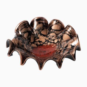 Murano Aventurine Glass Bowl from Fratelli Toso, 1960s
