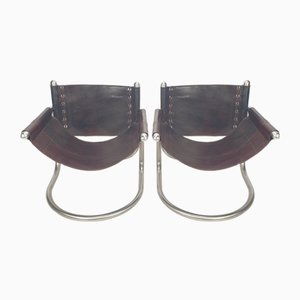 Set of Mid-Century Italian Lounge Chairs, 1980s