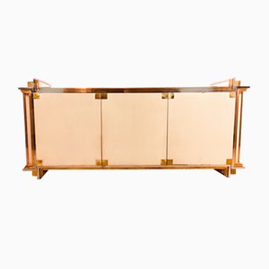 Vintage Lacquer AD363 3-Door Sideboard by Alain Delon for Maison Jansen
