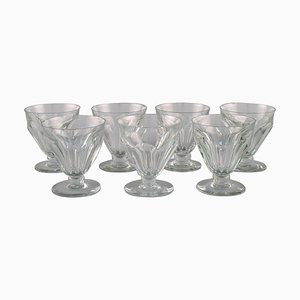 Baccarat Tallyrand Gläser aus Klarem Mundgeblasenem Kristallglas, Frankreich, 7 . Set