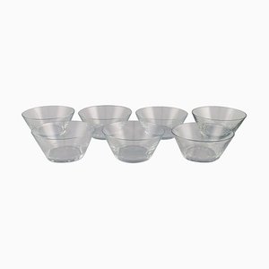 Baccarat Rinsing Bowls in Clear Mouth-Blown Crystal Glass, France, Set of 7