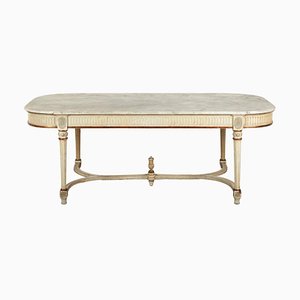 Late-19th Century French Marble Topped Dining Table