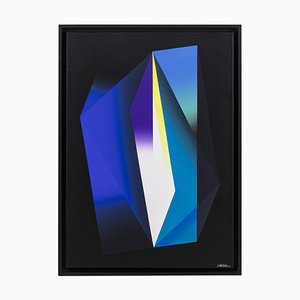 Arthur Dorval, Hachures Géométriques, 2020, Peinture
