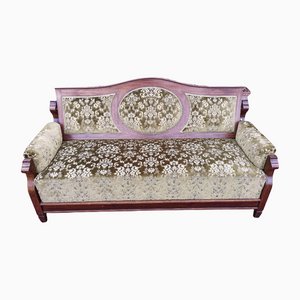 Sofá cama italiano de tela damascada