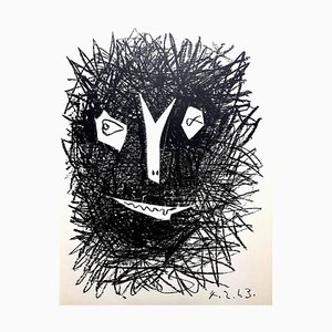 Pablo Picasso, Deux Masques, 1964, Lithograph