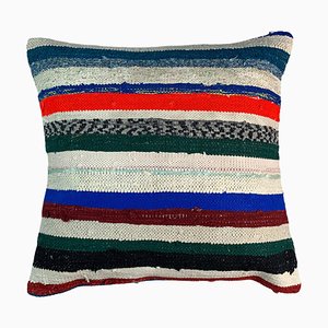 Turkish Kilim Rug Cushion Cover for Meditation Bench