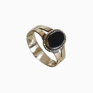 14K Gold Ring with Black Stone Onyx