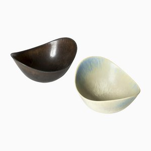 Stoneware Bowls by Gunnar Nylund for Rörstrand, Set of 2